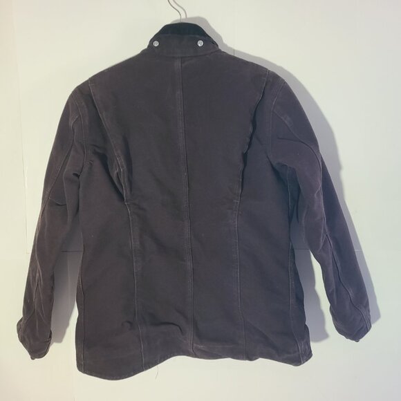 Vintage 90s Carhartt Sherpa Lined Brown Canvas Women's Medium Full Zip Jacket - Picture 7 of 7